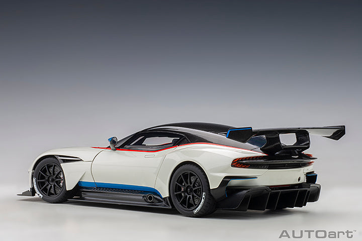 AUTOart 2019 Aston Martin Vulcan Stratus White w/ Blue & Red Stripes 1:18