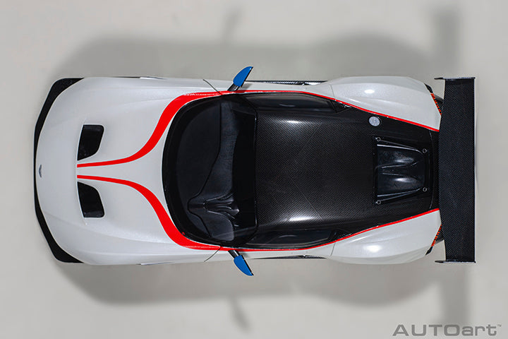 AUTOart 2019 Aston Martin Vulcan Stratus White w/ Blue & Red Stripes 1:18