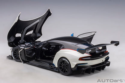 AUTOart 2019 Aston Martin Vulcan Stratus White w/ Blue & Red Stripes 1:18