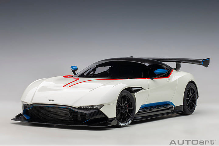 AUTOart 2019 Aston Martin Vulcan Stratus White w/ Blue & Red Stripes 1:18