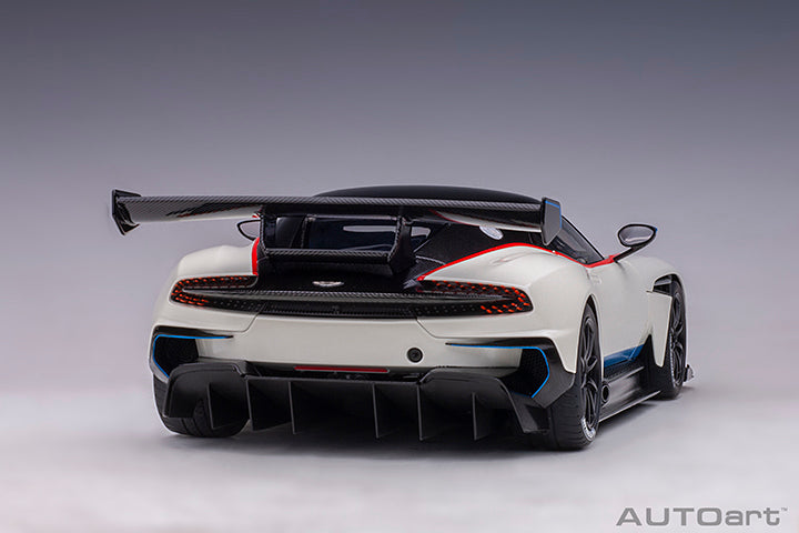 AUTOart 2019 Aston Martin Vulcan Stratus White w/ Blue & Red Stripes 1:18