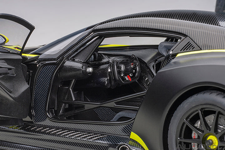 AUTOart 2019 Aston Martin Vulcan Matte Black w/ Lime Green Stripes 1:18