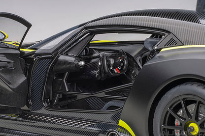 AUTOart 2019 Aston Martin Vulcan Matte Black w/ Lime Green Stripes 1:18