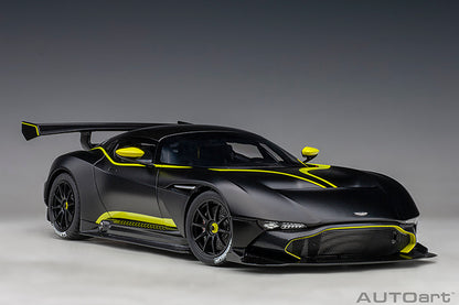 AUTOart 2019 Aston Martin Vulcan Matte Black w/ Lime Green Stripes 1:18