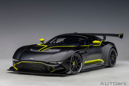 AUTOart 2019 Aston Martin Vulcan Matte Black w/ Lime Green Stripes 1:18