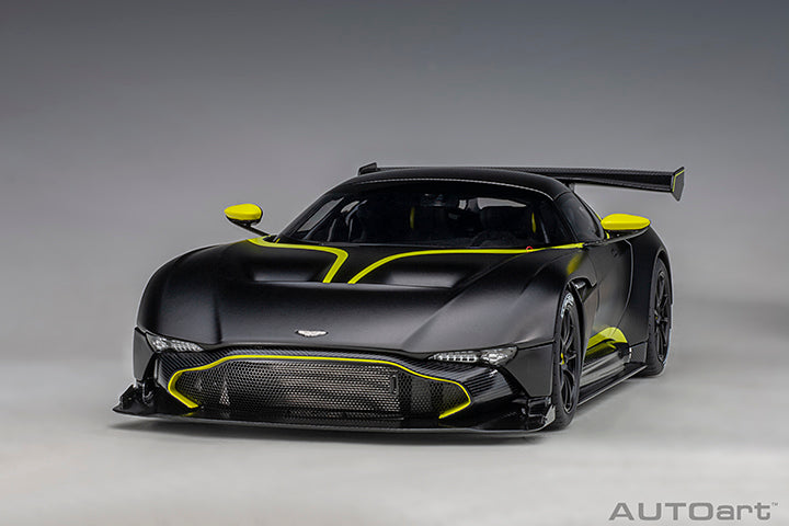 AUTOart 2019 Aston Martin Vulcan Matte Black w/ Lime Green Stripes 1:18