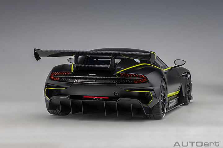 AUTOart 2019 Aston Martin Vulcan Matte Black w/ Lime Green Stripes 1:18