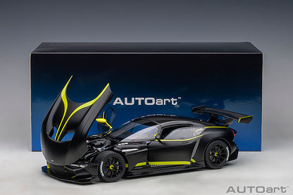 AUTOart 2019 Aston Martin Vulcan Matte Black w/ Lime Green Stripes 1:18