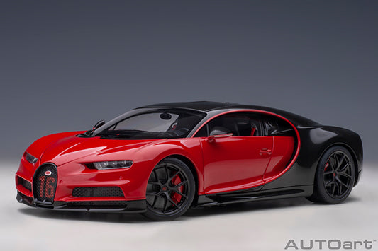 AUTOart 2019 Bugatti Chiron Sport Italian Red w/ Carbon Fiber 1:18