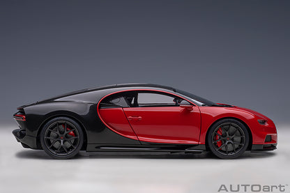 AUTOart 2019 Bugatti Chiron Sport Italian Red w/ Carbon Fiber 1:18