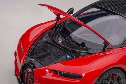 AUTOart 2019 Bugatti Chiron Sport Italian Red w/ Carbon Fiber 1:18