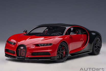 AUTOart 2019 Bugatti Chiron Sport Italian Red w/ Carbon Fiber 1:18