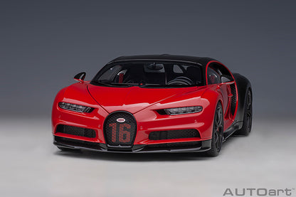 AUTOart 2019 Bugatti Chiron Sport Italian Red w/ Carbon Fiber 1:18