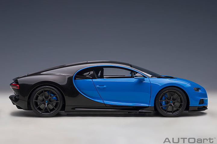 AUTOart 2019 Bugatti Chiron Sport French Racing Blue & Carbon Fiber 1:18