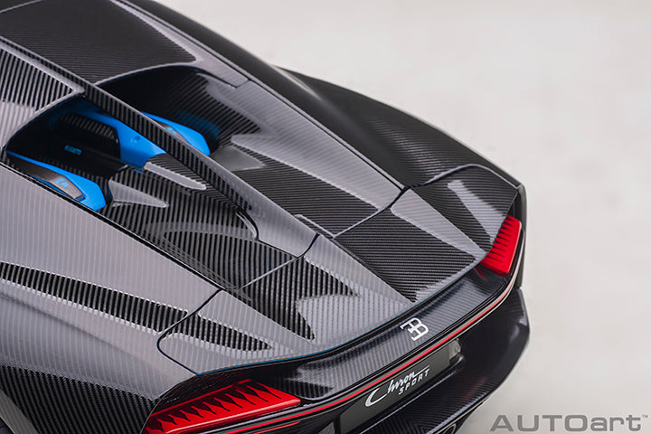 AUTOart 2019 Bugatti Chiron Sport French Racing Blue & Carbon Fiber 1:18