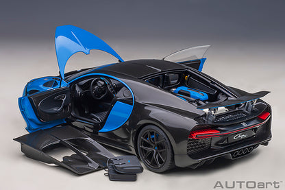 AUTOart 2019 Bugatti Chiron Sport French Racing Blue & Carbon Fiber 1:18