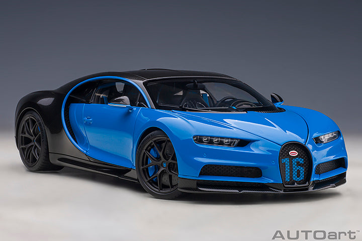 AUTOart 2019 Bugatti Chiron Sport French Racing Blue & Carbon Fiber 1:18