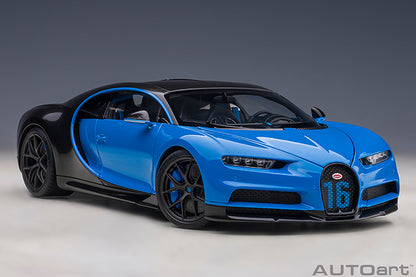 AUTOart 2019 Bugatti Chiron Sport French Racing Blue & Carbon Fiber 1:18