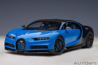 AUTOart 2019 Bugatti Chiron Sport French Racing Blue & Carbon Fiber 1:18