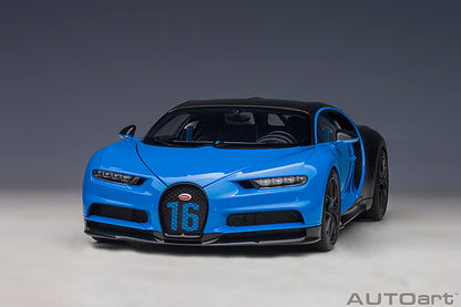 AUTOart 2019 Bugatti Chiron Sport French Racing Blue & Carbon Fiber 1:18