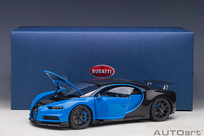 AUTOart 2019 Bugatti Chiron Sport French Racing Blue & Carbon Fiber 1:18