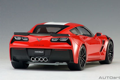 AUTOart Chevy Corvette C7 Grand Sport Red w/ White Stripes 1:18