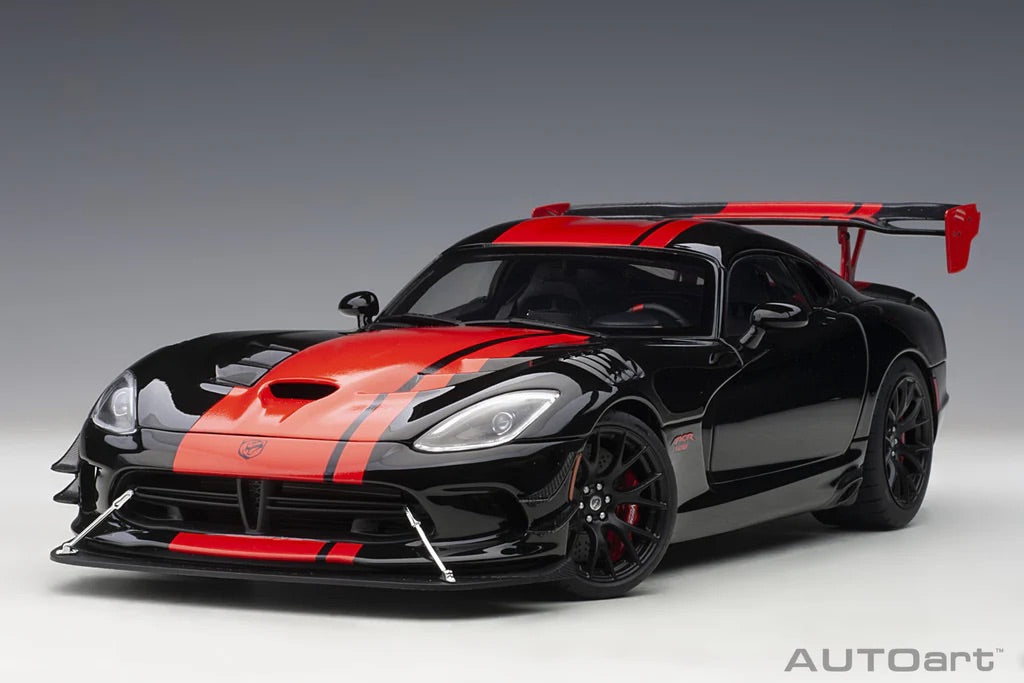 AUTOart 2017 Dodge Viper GTS-R Commemorative Edition ACR Black w/ Red Stripes 1:18