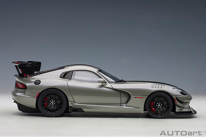 AUTOart 2017 Dodge Viper GTS-R Commemorative Edition ACR Bullet Silver Metallic w/ Black Stripes 1:18