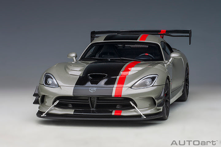 AUTOart 2017 Dodge Viper GTS-R Commemorative Edition ACR Bullet Silver Metallic w/ Black Stripes 1:18