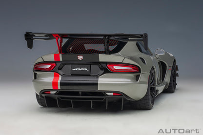 AUTOart 2017 Dodge Viper GTS-R Commemorative Edition ACR Bullet Silver Metallic w/ Black Stripes 1:18