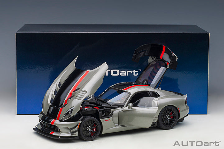 AUTOart 2017 Dodge Viper GTS-R Commemorative Edition ACR Bullet Silver Metallic w/ Black Stripes 1:18