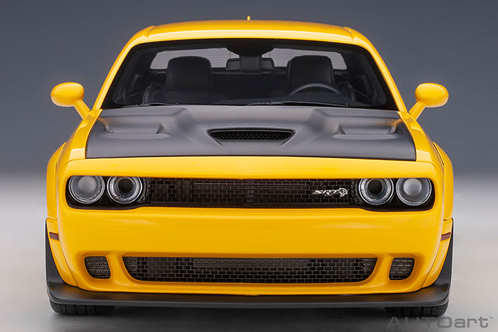 AUTOart 2018 Dodge Challenger SRT Hellcat Widebody Yellow Jacket w/ Satin Black Hood 1:18