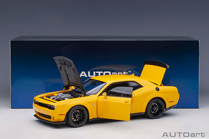 AUTOart 2018 Dodge Challenger SRT Hellcat Widebody Yellow Jacket w/ Satin Black Hood 1:18