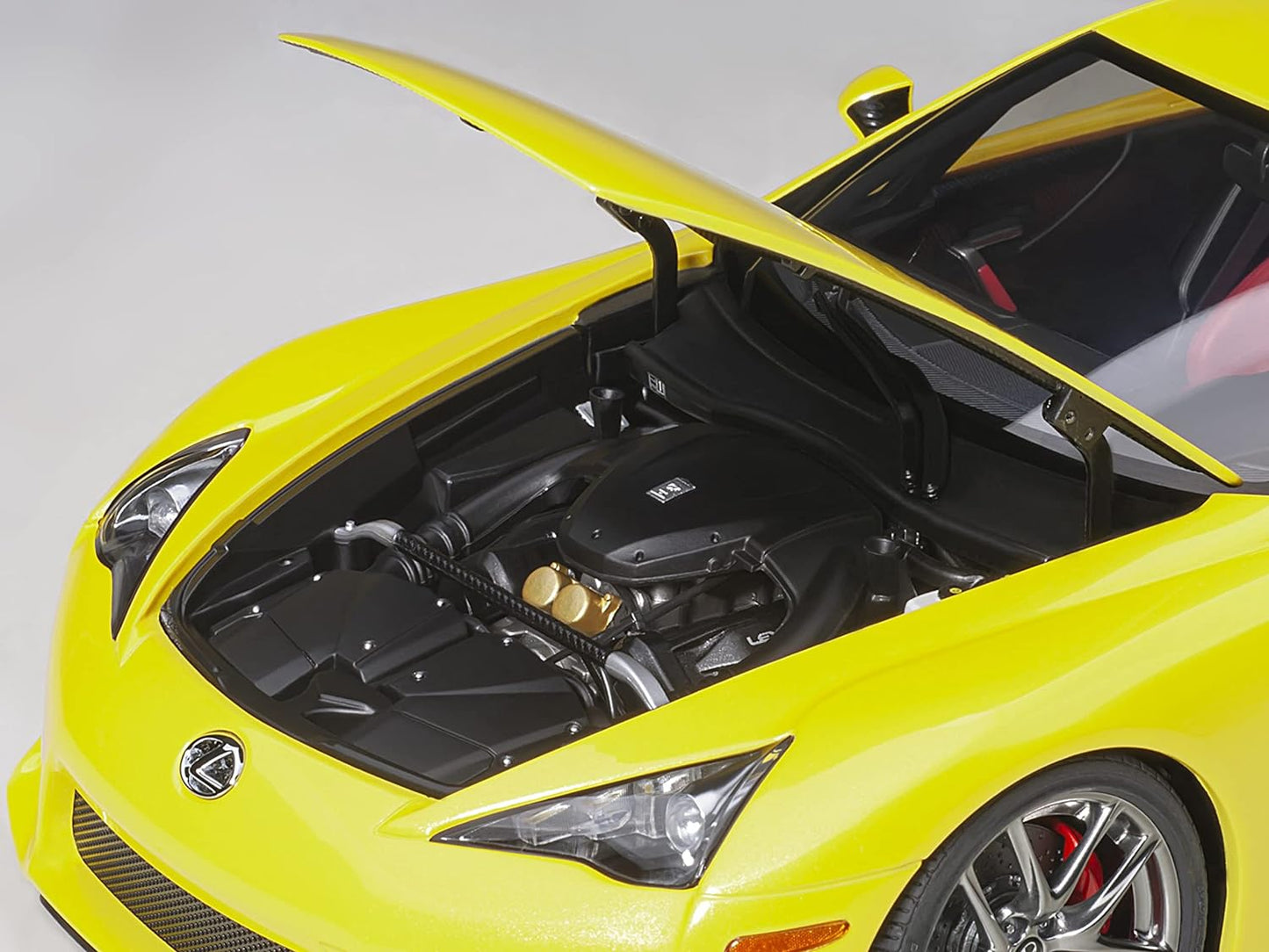 AUTOart 2012 Lexus LFA Pearl Yellow w/ Red and Black Interior 1:18