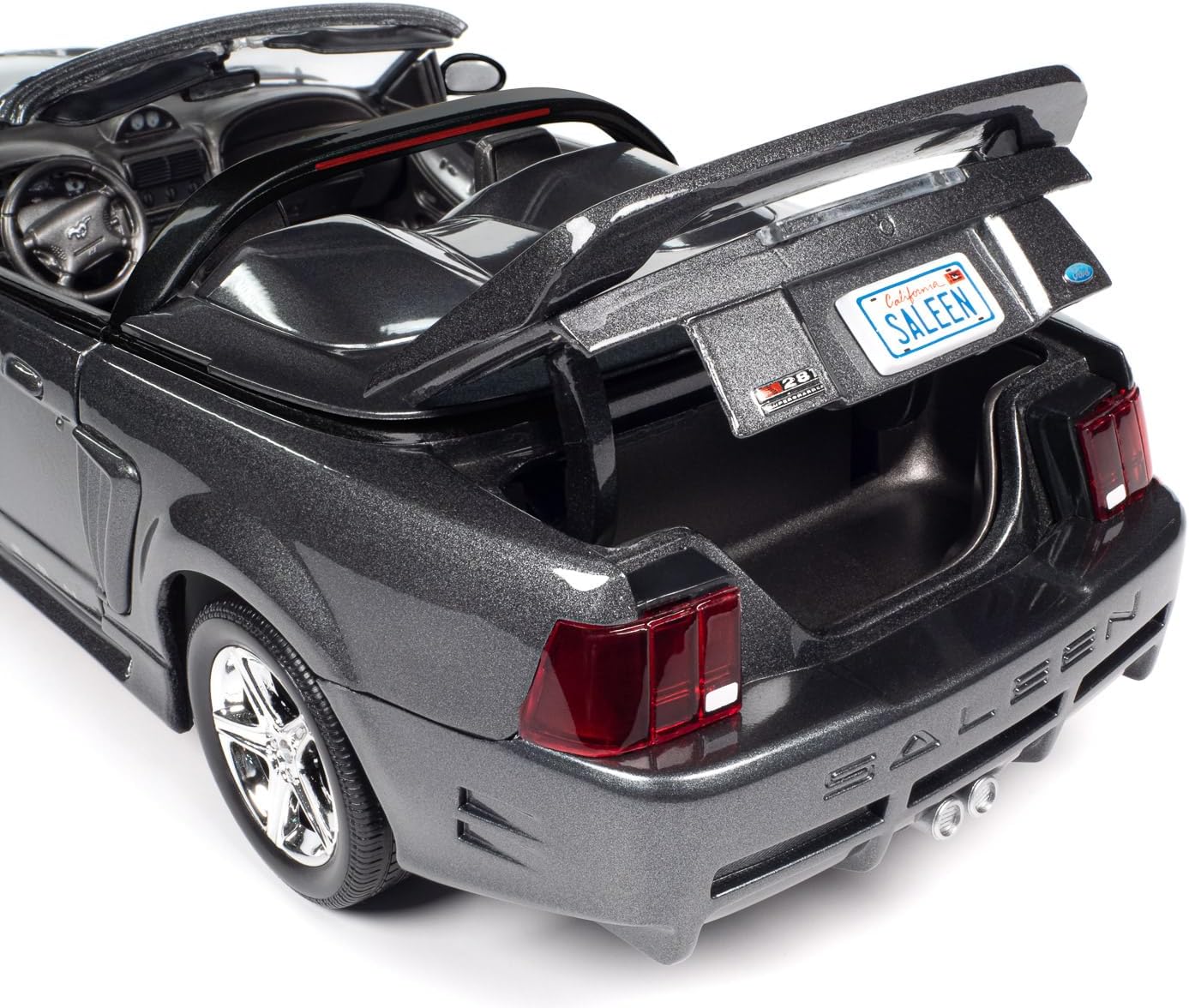 Autoworld American Muscle 2003 Ford Mustang Saleen S281 SC Speedster Dark Shadow Grey 1:18