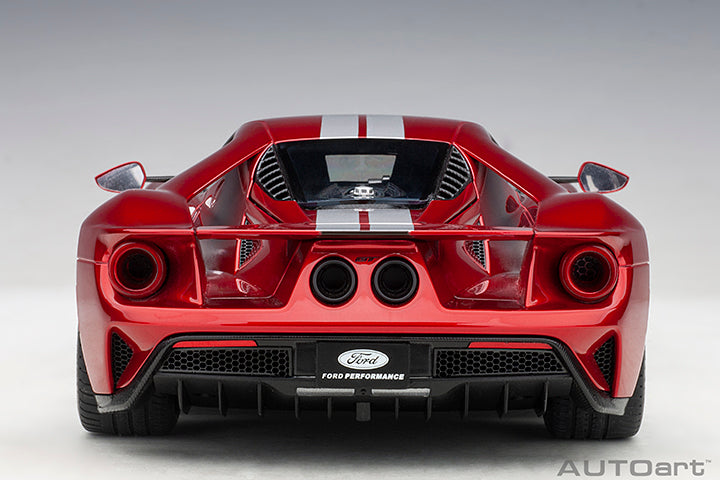 AUTOart 2017 Ford GT Liquid Red w/ Silver Stripes 1:18