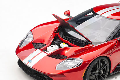 AUTOart 2017 Ford GT Liquid Red w/ Silver Stripes 1:18