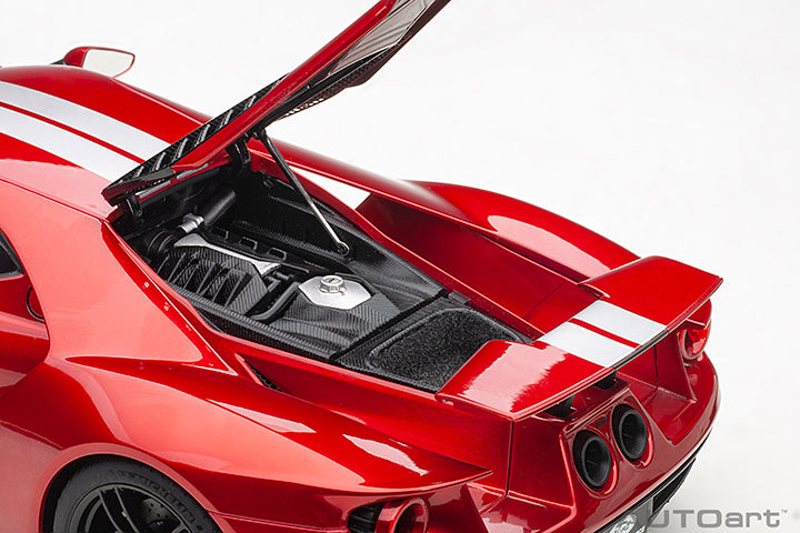 AUTOart 2017 Ford GT Liquid Red w/ Silver Stripes 1:18