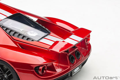 AUTOart 2017 Ford GT Liquid Red w/ Silver Stripes 1:18