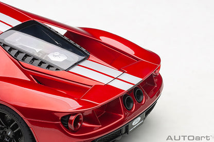 AUTOart 2017 Ford GT Liquid Red w/ Silver Stripes 1:18