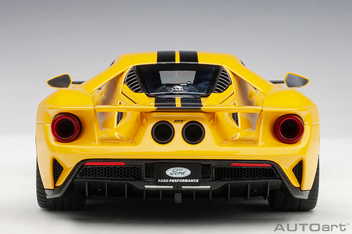 AUTOart 2017 Ford GT Triple Yellow w/ Black Stripes 1:18