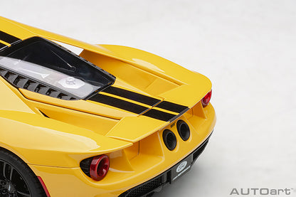 AUTOart 2017 Ford GT Triple Yellow w/ Black Stripes 1:18