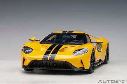 AUTOart 2017 Ford GT Triple Yellow w/ Black Stripes 1:18