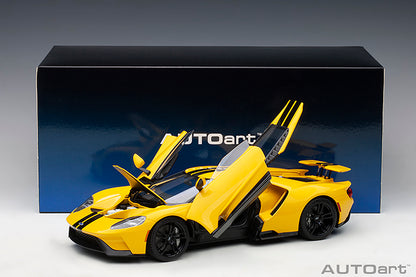 AUTOart 2017 Ford GT Triple Yellow w/ Black Stripes 1:18