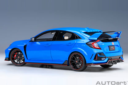 AUTOart 2021 Honda Civic Type R (FK8) Racing Blue Pearl 1:18