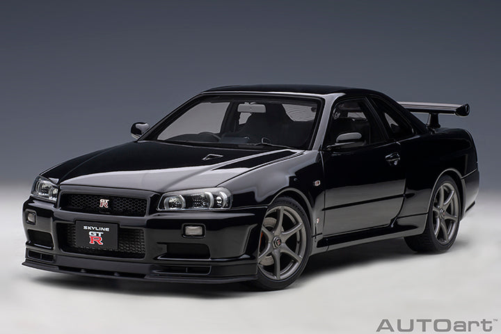 AUTOart 2001 Nissan Skyline GT-R (R34) V-Spec II Black Pearl 1:18