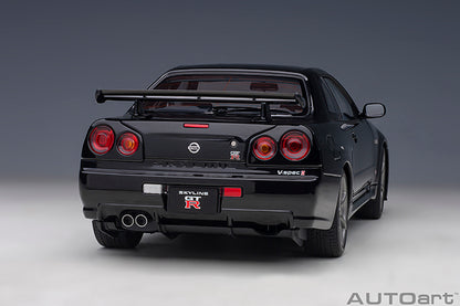 AUTOart 2001 Nissan Skyline GT-R (R34) V-Spec II Black Pearl 1:18