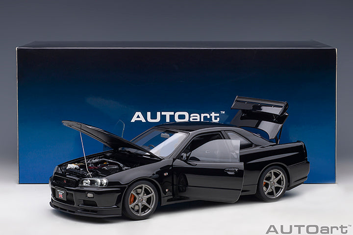 AUTOart 2001 Nissan Skyline GT-R (R34) V-Spec II Black Pearl 1:18