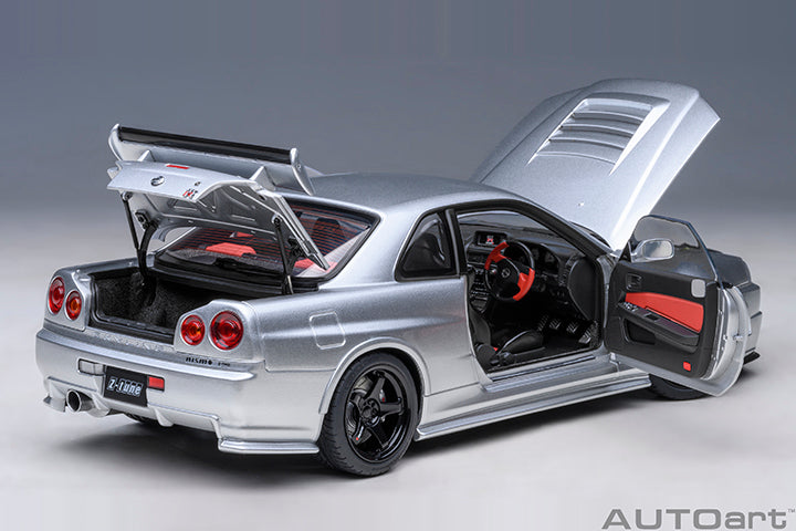 AUTOart 2001 Nissan Skyline GT-R (R34) Z-Tune Silver 1:18