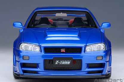 AUTOart 2001 Nissan Skyline GT-R (R34) Z-Tune Bayside Blue 1:18